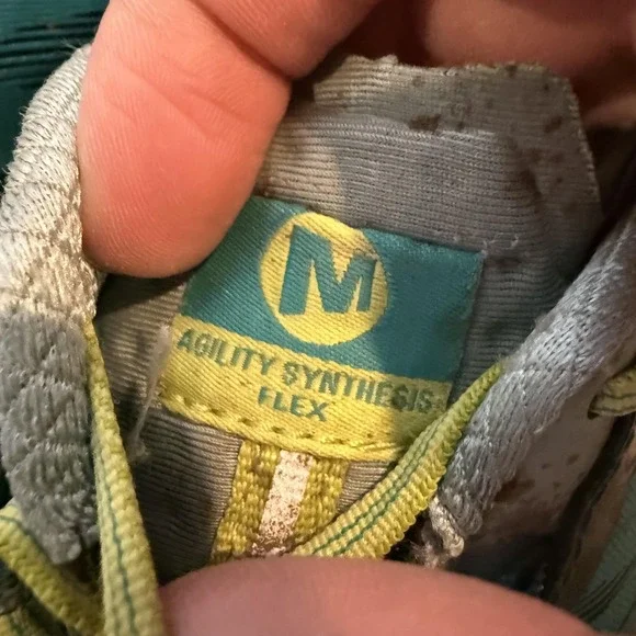 Merrell Agility Synthesis Flex Shoes Womens Size 8.5 Teal Green Trail Running - Picture 5 of 9